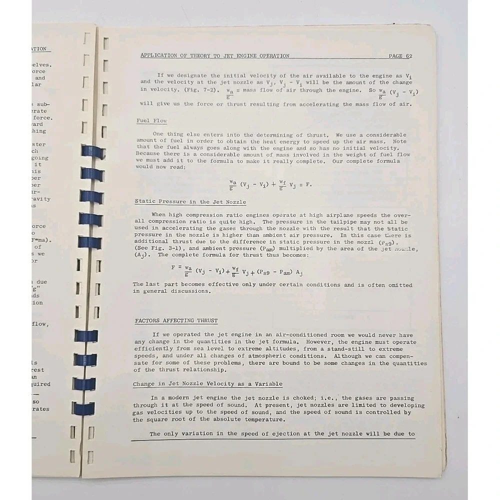 1958 JET ENGINE FUNDAMENTALS Pratt &‎ Whitney Intro to Jet Engines *Spiral* M669